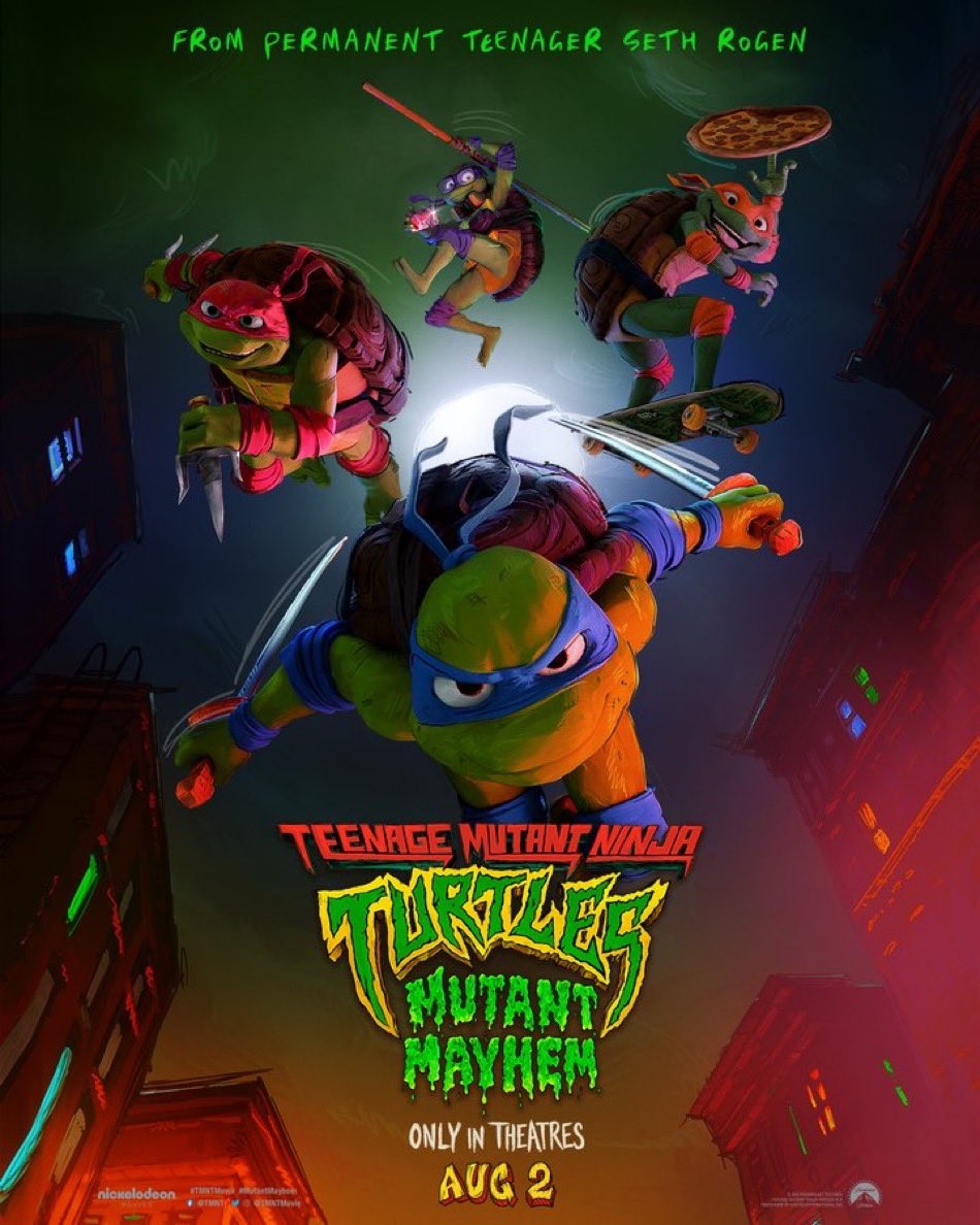8月上映《忍者龜：變種大亂鬥》公布角色海報