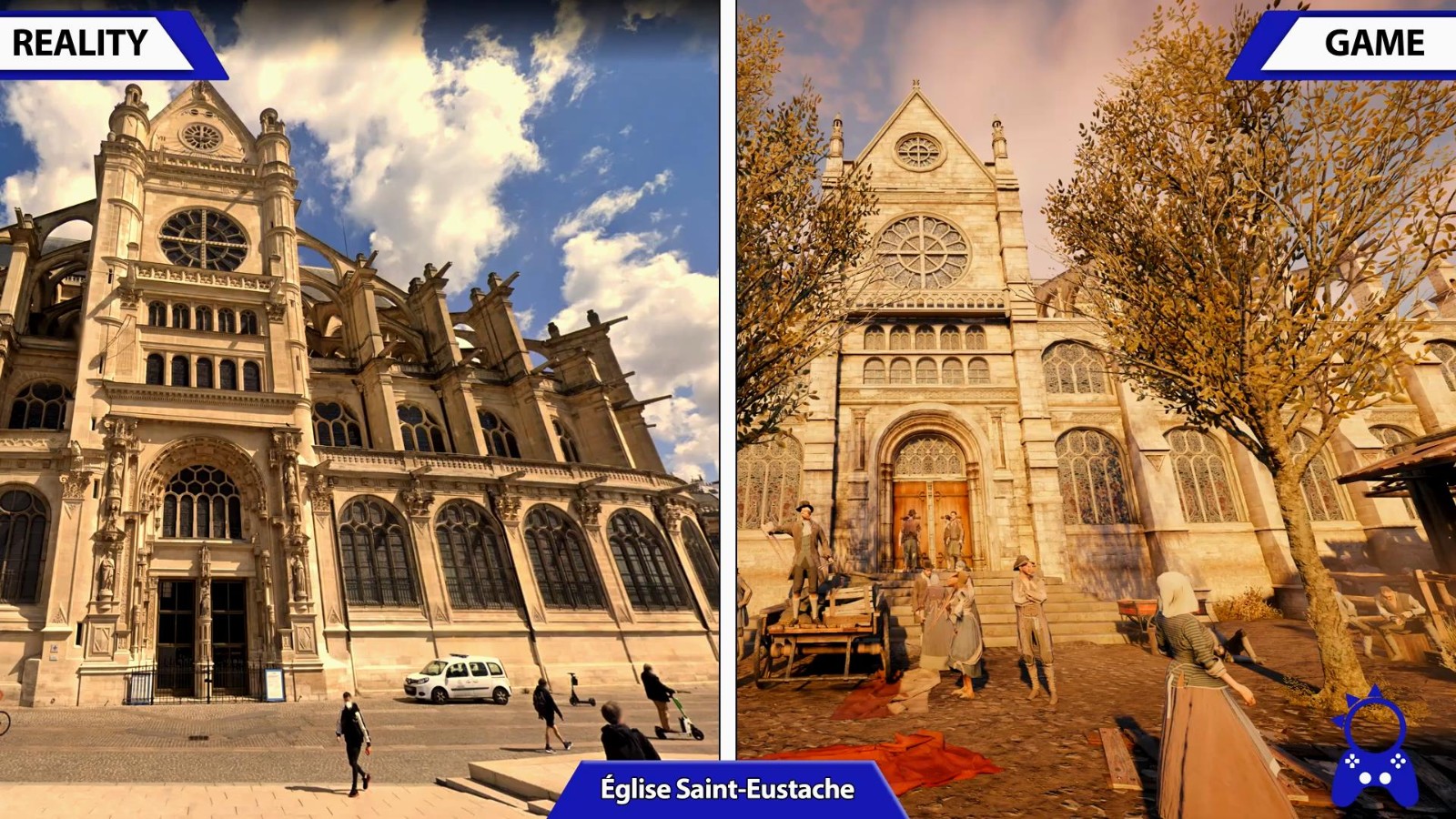 《刺客教條：大革命》遊戲與現實對比視頻 極致還原巴黎