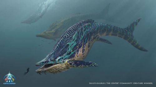 《方舟生存進化》次世代版本新生物“薩斯特魚龍”概念圖首曝，EVO活動持續進行