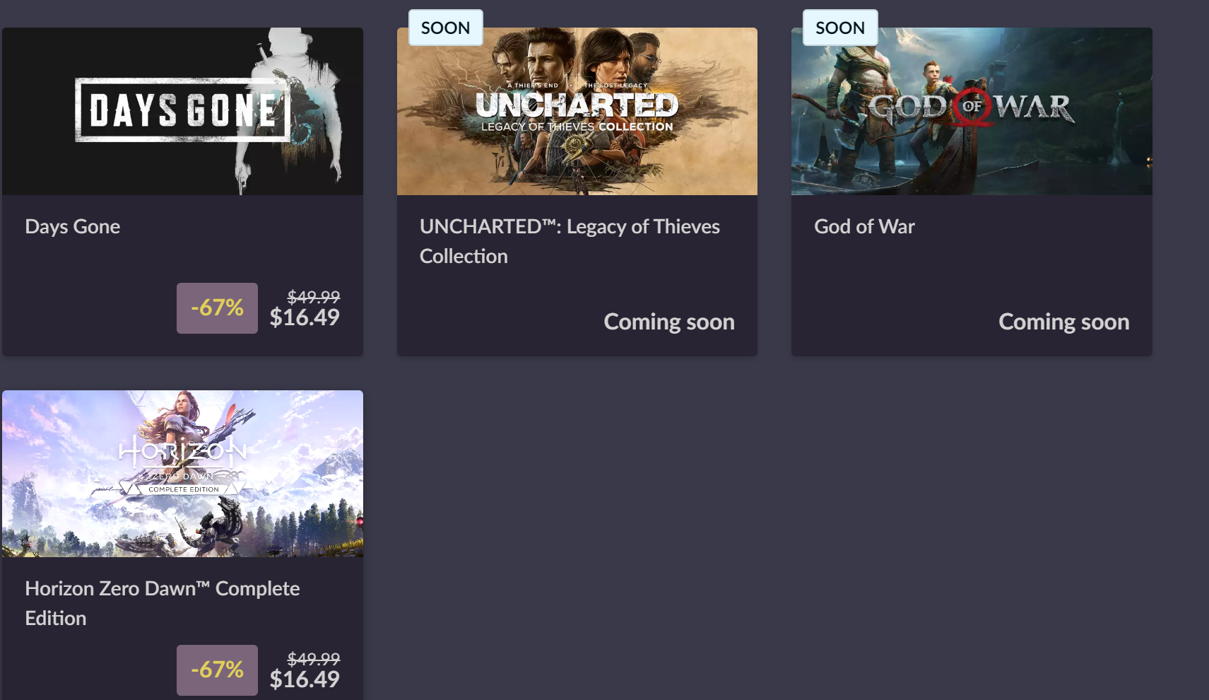 《戰神4》、《秘境探險：騎士遺產合集》上架GOG 暫未公開發售日