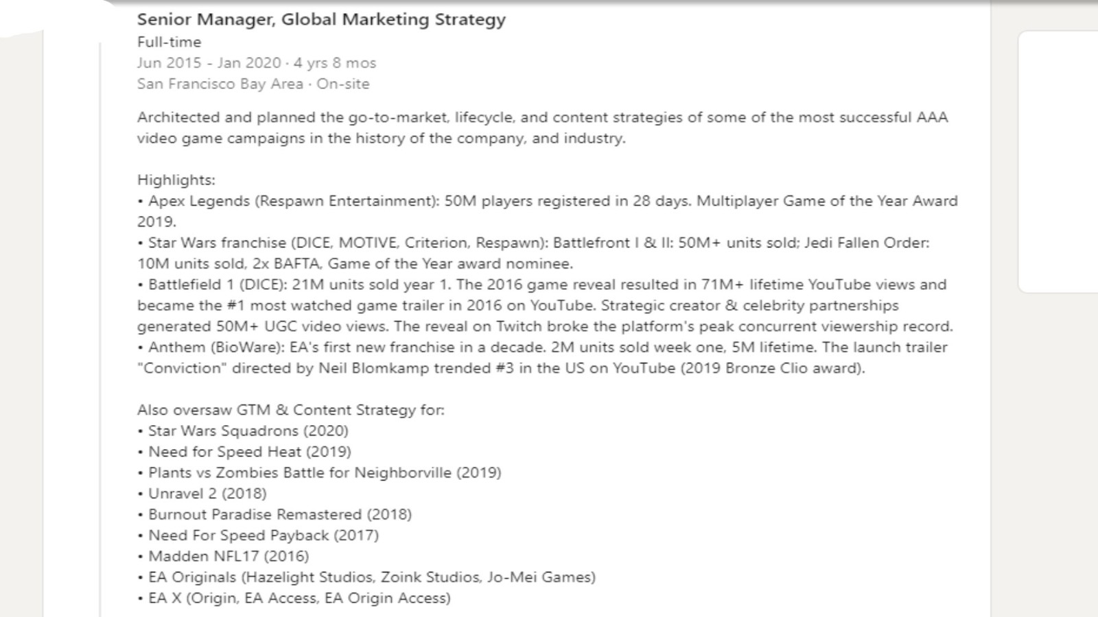 EA高管資料顯示《冒險聖歌》首周銷量200萬份 總銷量500萬份