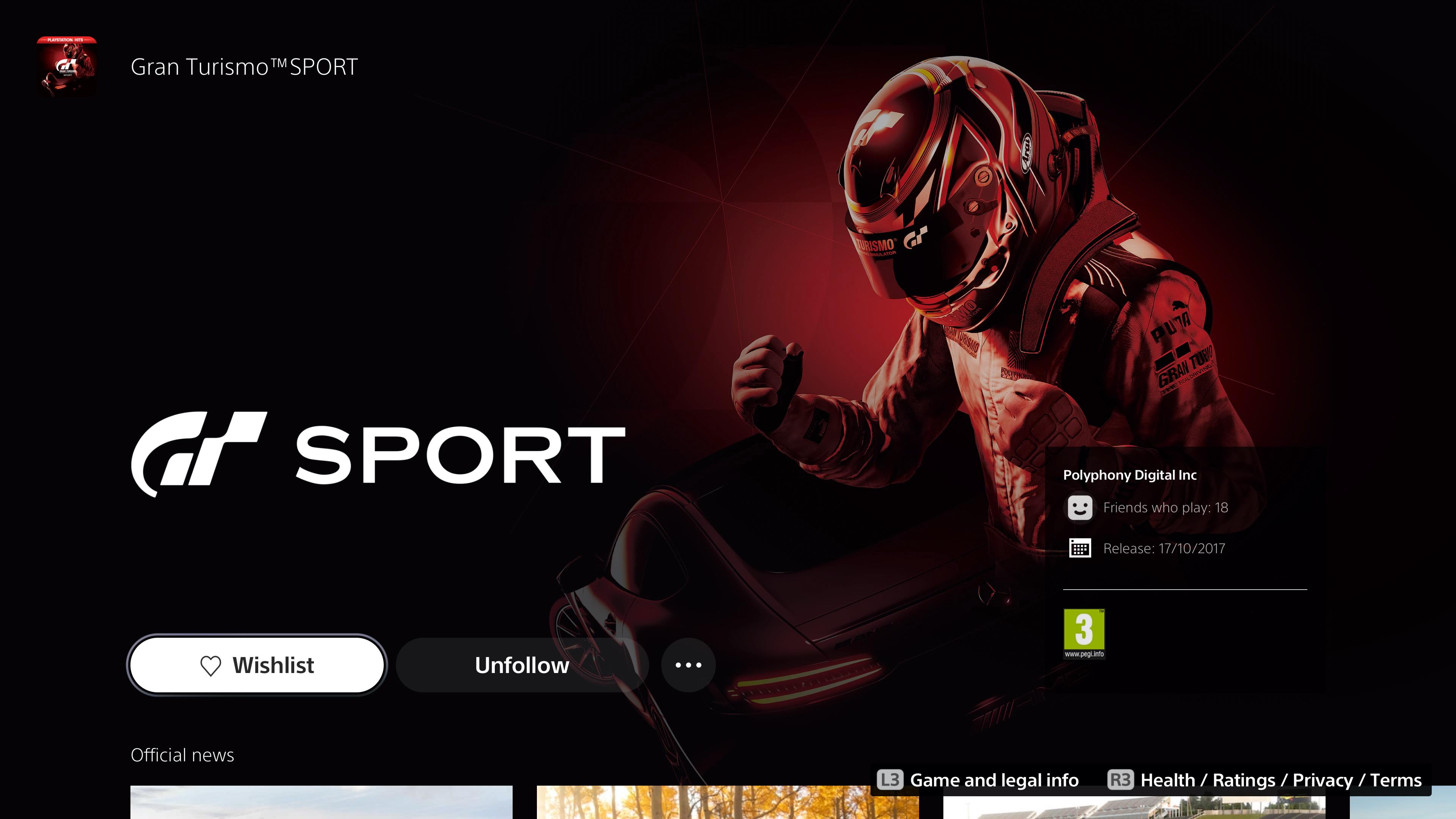 《GT Sport》已從PS商店下架 本月底徹底關服