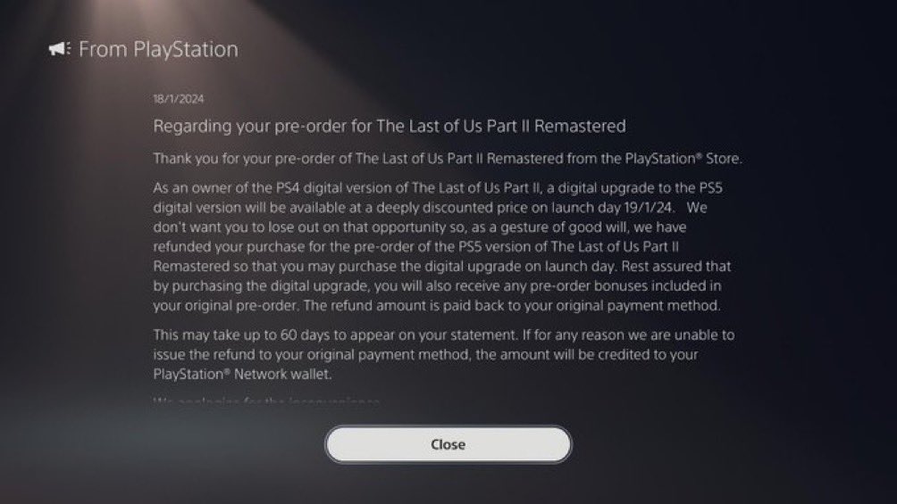 《最後的生還者2重製版》將為錯過升級選項玩家退款