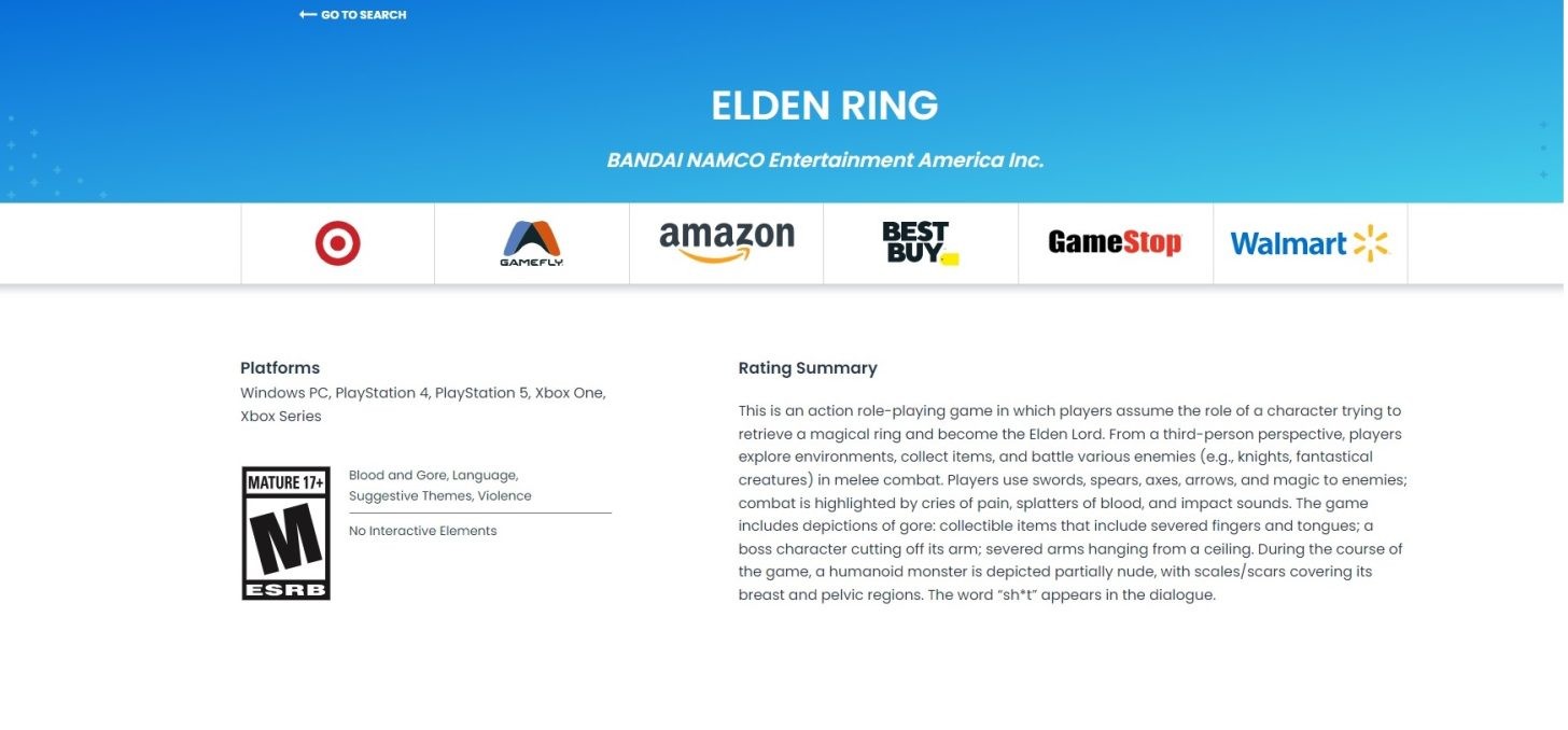 《艾爾登法環》DLC被ESRB評為成人級 可惜沒透露新信息